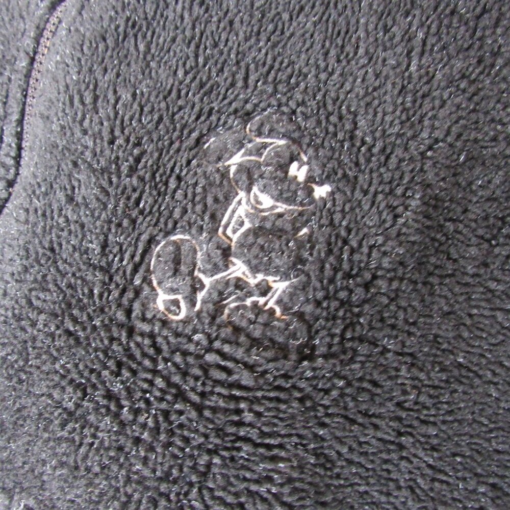 Vintage Mickey Mouse Disney World Black Fleece Pullover 1/4 Zip Women's XL - Picture 2 of 10